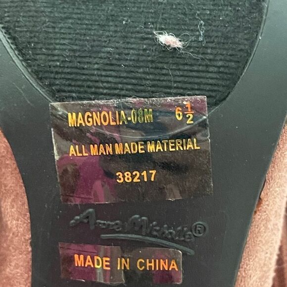 Anne Michelle Women's Suede Magnolia-08 Above Knee High Boots Pink Size 6.5 - Picture 8 of 8